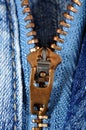 Jeans zipper Royalty Free Stock Photo