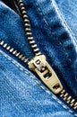 Jeans zipper Royalty Free Stock Photo