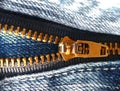 Jeans zipper Royalty Free Stock Photo