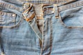 Jeans zipper.Close up jean zipper. Royalty Free Stock Photo