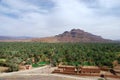 Jebel Kissane and palmeraie. Agdz, Souss-Massa-Dra Royalty Free Stock Photo