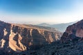 Jebel Shams, Balcony Walk trial, Oman, Ad Dakhiliyah Governorate, Al Hajar Mountains Royalty Free Stock Photo