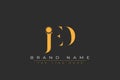 JED abstract letter logo design Royalty Free Stock Photo
