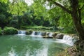 Jed-Sao-Noi Little Seven-girl Waterfall - THAILAND Royalty Free Stock Photo