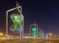 Jeddah Landmark, Islamic Design Monument Antique Lights Sculpture