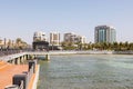 Jeddah, Saudi Arabia, February 22 2020: Jetty on the Corniche, promenade right on the shores of the Red Sea in downtown Jeddah