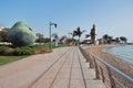 Jeddah, Saudi Arabia - 09 Mar 2020: The promenade on Red Sea, Jeddah, Saudi Arabia