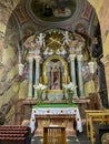 JEDRZEJOW, POLAND - September 1, 2023: Interior of the church in the Cistercian Archabbey in Jedrzejow, Poland.