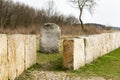 JEDWABNE - APRIL 6: Monument of the Jewish massacre in Jedwabne, Poland on April 6, 2014 Royalty Free Stock Photo