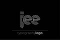 JEE modern geometric typography logo Royalty Free Stock Photo