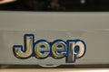 JEEP automobile logo on metallic surface