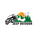 Jeep car logo design Royalty Free Stock Photo