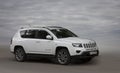 Jeep Compass white car. Royalty Free Stock Photo