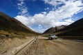 Jeep on dirt road Royalty Free Stock Photo