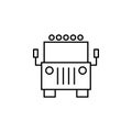 Jeep, front, view outline icon. Can be used for web, logo, mobile app, UI, UX