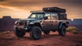 Jeep gladiator for camping Royalty Free Stock Photo