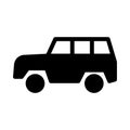 Jeep glyph flat icon