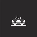 jeep icon. Filled jeep icon for website design and mobile, app development. jeep icon from filled hawaii collection isolated on