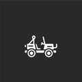 jeep icon. Filled jeep icon for website design and mobile, app development. jeep icon from filled jungle collection isolated on