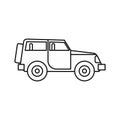 Jeep icon in outline style