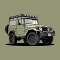 Jeep Land Cruiser FJ40 car illustration vector