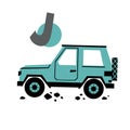 Jeep for Children ABC poster with transpor Royalty Free Stock Photo