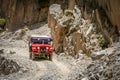 Jeep on a mountain road