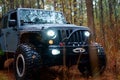 Jeep Rubicon Off-Road Trail riding in a forest