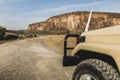 Jeep safari in Hell`s Gate national park in Kenya