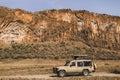 Jeep safari in Hell`s Gate national park in Kenya