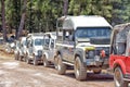 Jeep safari in the mountains on the road Royalty Free Stock Photo