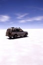 Jeep- Salar de Uyuni, Bolivia Royalty Free Stock Photo