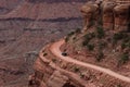 Jeep on Shafer Canyon Road Royalty Free Stock Photo