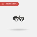 Jeep Simple vector icon. Illustration symbol design template for web mobile UI element. Perfect color modern pictogram on editable