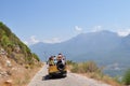 Jeep tour through the mountains