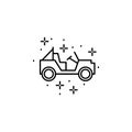 Jeep transport icon. Simple line, outline vector of battle royale games icons for ui and ux, website or mobile application Royalty Free Stock Photo