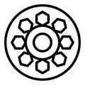 Jeep wheel icon outline vector. Car rim