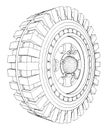 Jeep Wheel Tire Vector 08