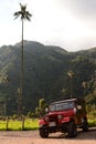 A Jeep Willys, the common public transport to Cocora valley. Los Nevados National Natural Park. Quindio department. Colombia Royalty Free Stock Photo