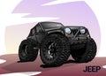 Jeep Wrangler cartoon