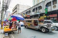 Jeepney bus in manila chinatown in philippines