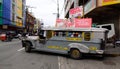 A jeepney parking on the street in Manila, Philippines