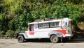 A jeepney on rural road in Banaue, Philippines