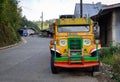 A jeepney on street in Tagatay, Philippines