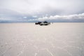 Jeeps On Salar De Uyuni, Bolivia, South America