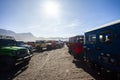 Jeeps vehicle that is used by tourists for activities in the Bromo Tengger Semeru National Park area.