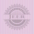 Jeer pink emblem. Elegant design Royalty Free Stock Photo