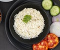 Jeera Rice or Basmati Rice Flavoured With Fried Cumin Seeds Royalty Free Stock Photo