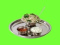 Jeera rice with curd and pickle