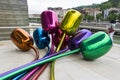 Jeff Koons tulips in the Guggenheim Bilbao Royalty Free Stock Photo